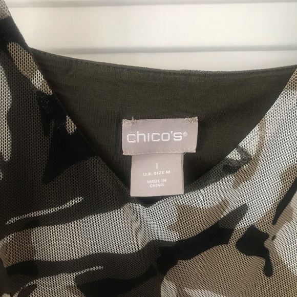 CHICO’S Perfect Camo Mesh Tank NWT! - Picture 4 of 11